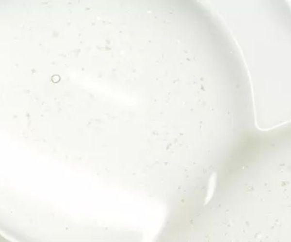 Klare Gel-Textur mit Luftbläschen in Nahaufnahme